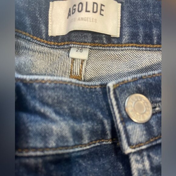 AGOLDE Nico High-Rise Slim Trendy Style Medium Wash 5 pocket Skinny Leg Jeans 26 - Picture 5 of 6